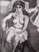 Jules Pascin Younger woman of Blue eye Spain oil painting artist